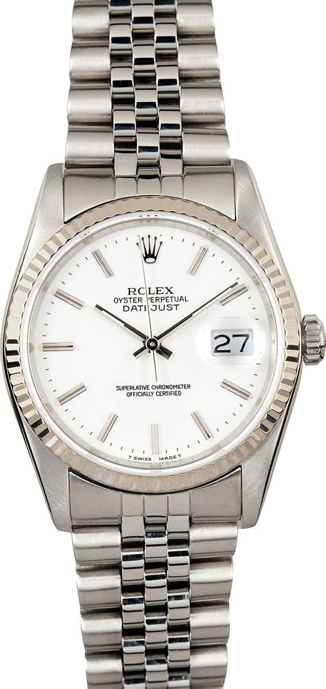 rolex 16234 white dial|rolex datejust 16233 day night.